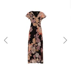 Adrianna Papell Floral Chiffon Jumpsuit